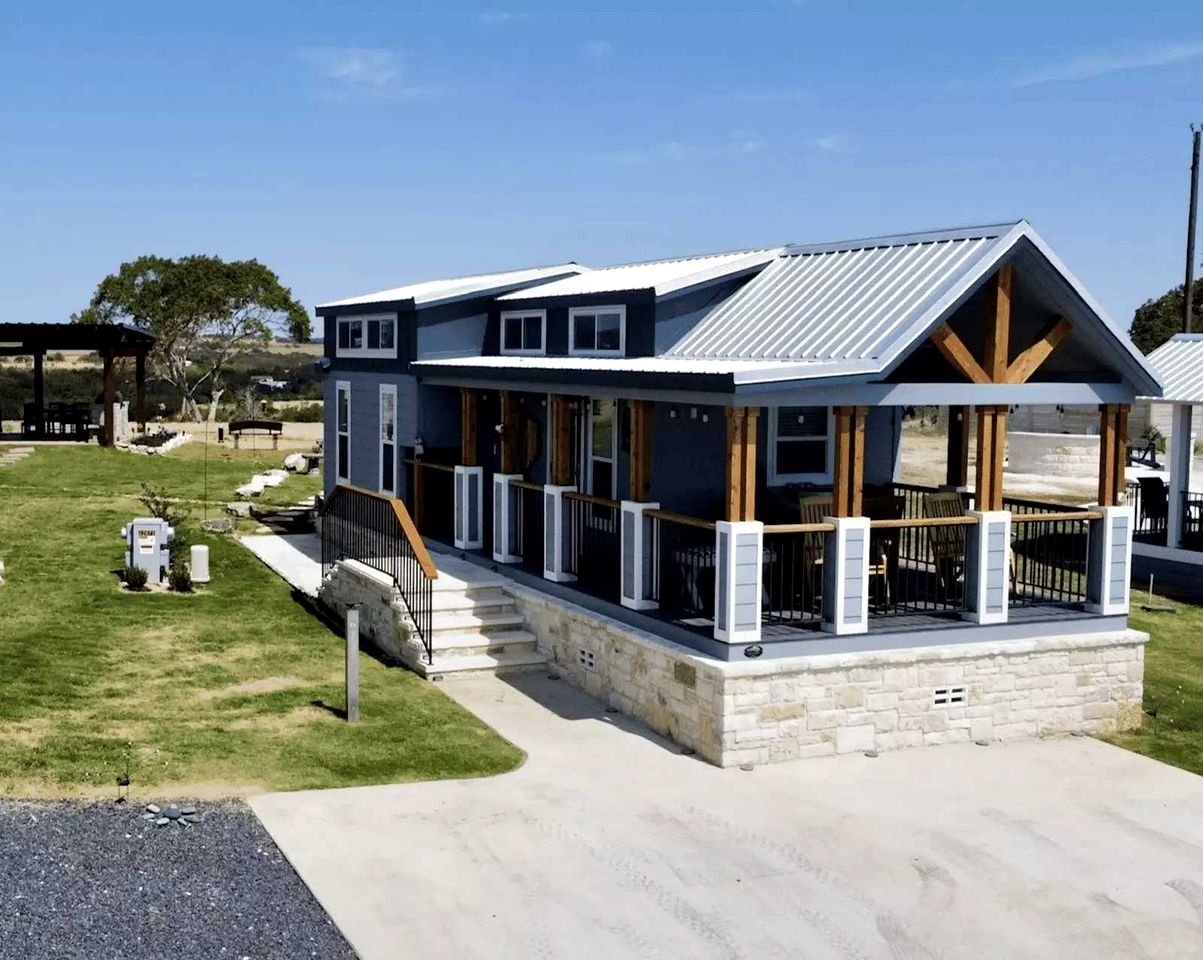 Spacious and Inviting Tiny Home Retreat with Resort-Style Pool and Amenities Near Fredericksburg, TX