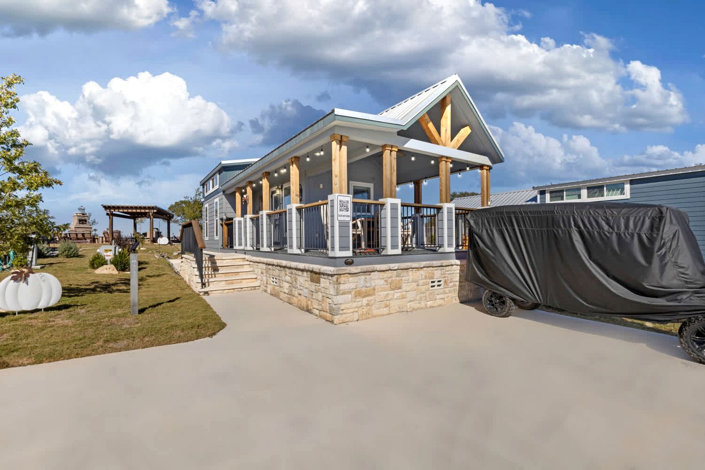 Spacious and Inviting Tiny Home Retreat with Resort-Style Pool and Amenities Near Fredericksburg, TX