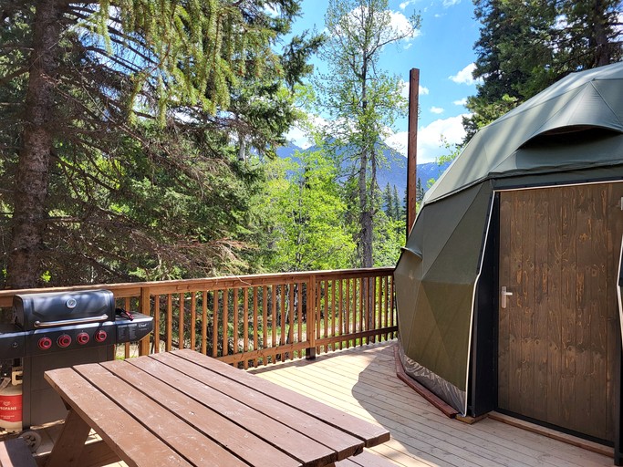 Amazing Forest Dome with Private Deck and Lofted Interior in Alberta
