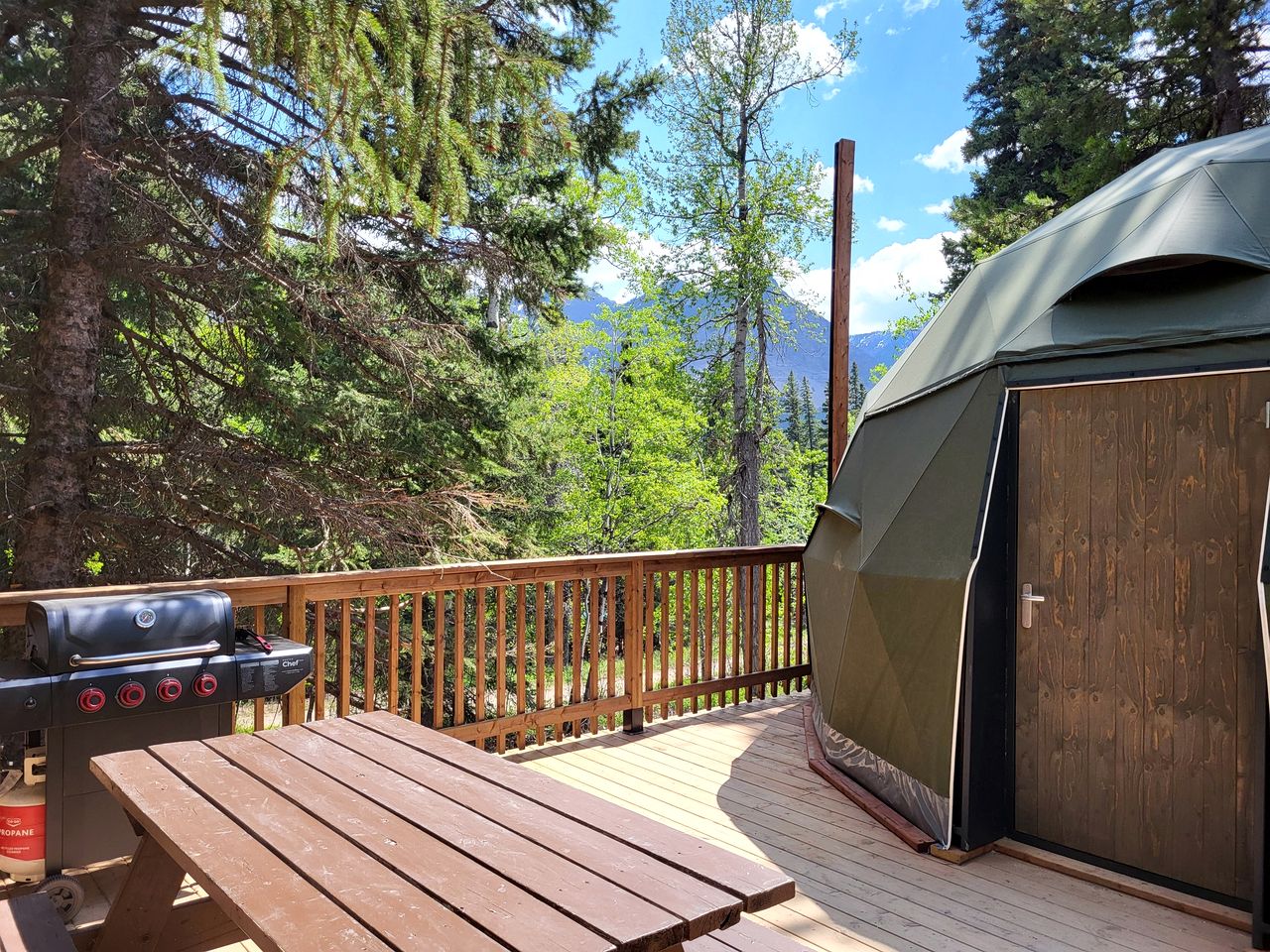 Amazing Forest Dome with Private Deck and Lofted Interior in Alberta