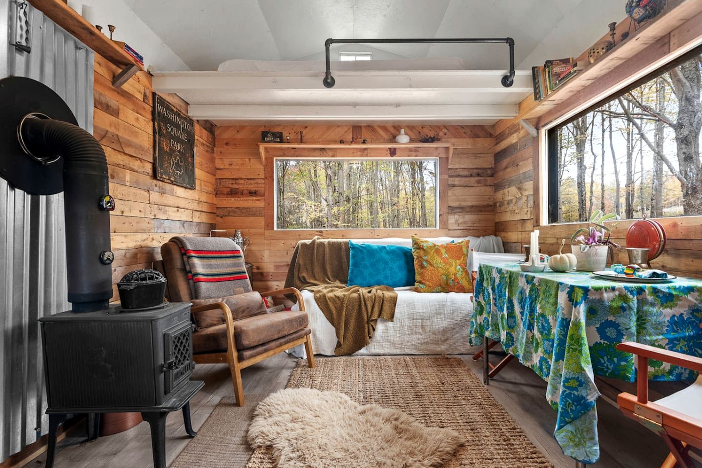 Off-Grid Tiny Cabin Retreat with Fire Pit & Forest Views in Bovina, New York