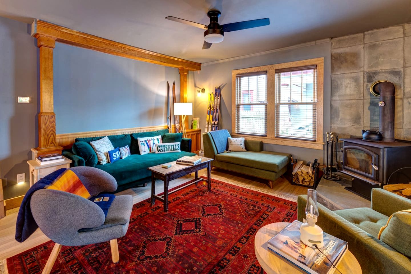 Peaceful Village Retreat with Fireplace, Deck Dining & Mountain Sunsets in Margaretville, New York