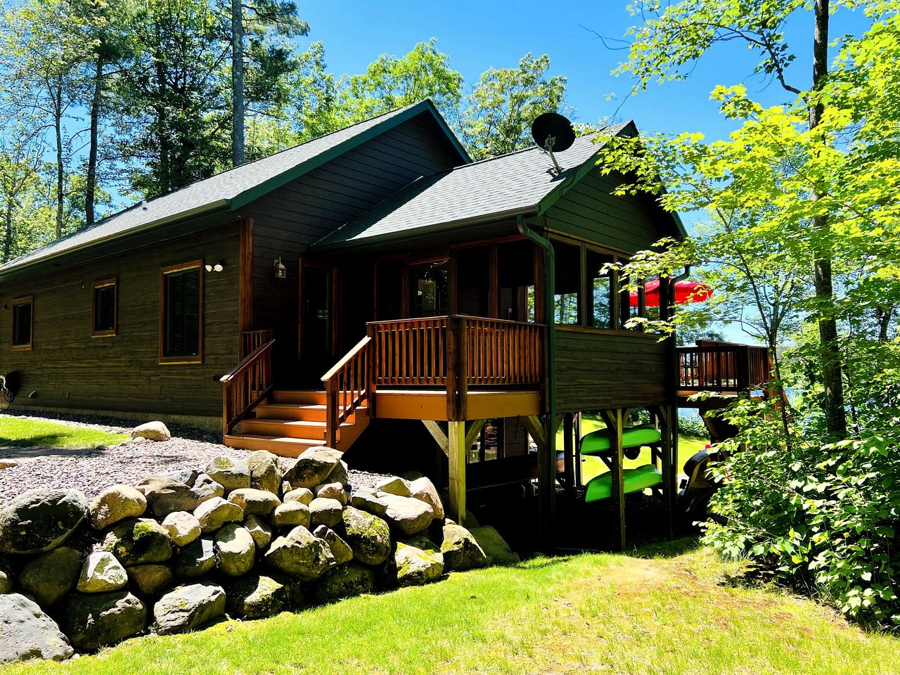 Cozy Lakefront Retreat with Game Room, Outdoor Living and Dock in Wisconsin