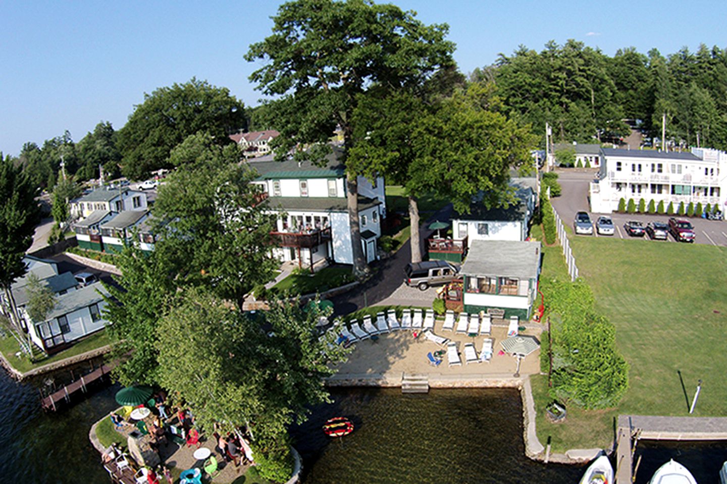 Comfortable Group Camping Rental with Weber Gas Grill in Lake Region of New Hampshire