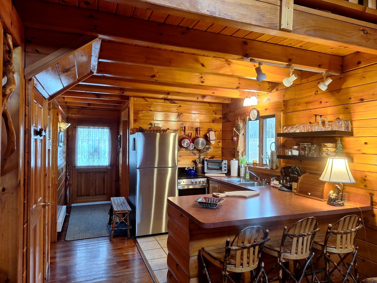 Charming Creekside Log Cabin with Wood Burning Stove Overlooking the Neshannock Creek, Western PA