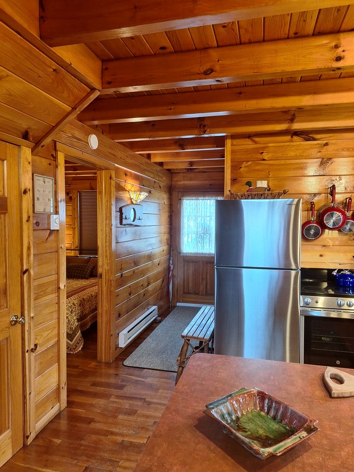 Charming Creekside Log Cabin with Wood Burning Stove Overlooking the Neshannock Creek, Western PA