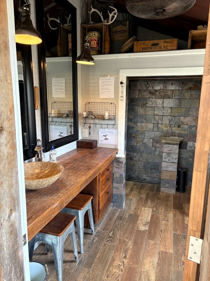 Historic Restored Tobacco Barn Retreat with Private Hot Tub near Pilot Mountain in Tobaccoville, North Carolina