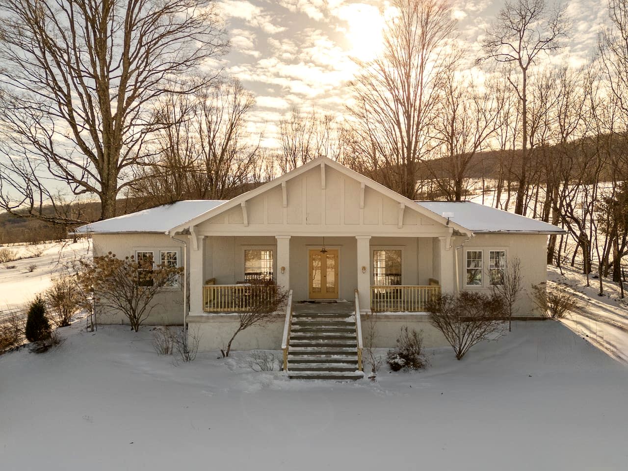 Charming Spanish Courtyard Retreat with Garden & Porch Views in Margaretville, New York
