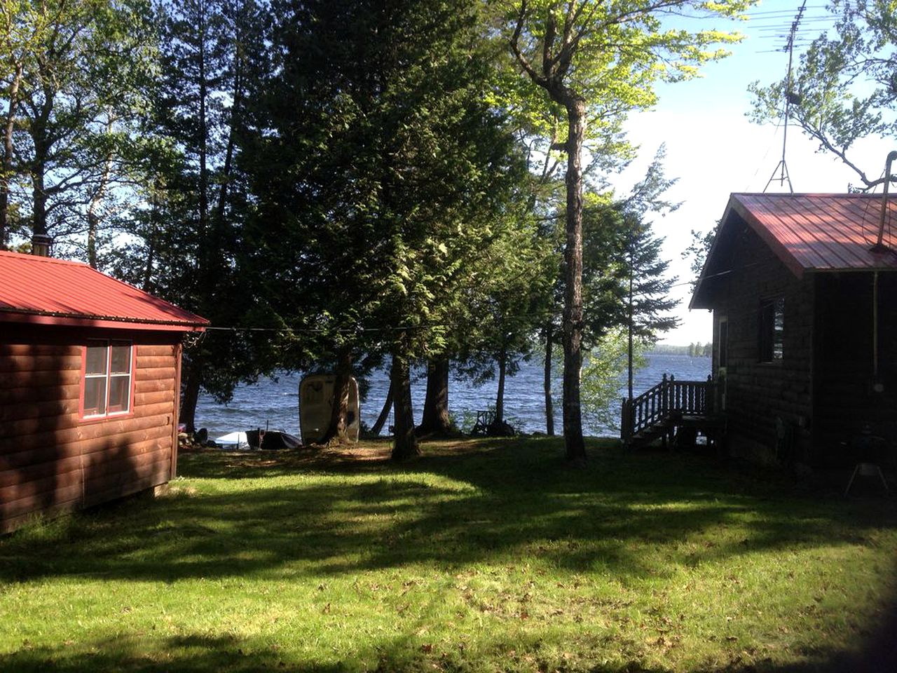 Charming Lakefront Cabin Rental with a Fire Pit near Brownville, Maine