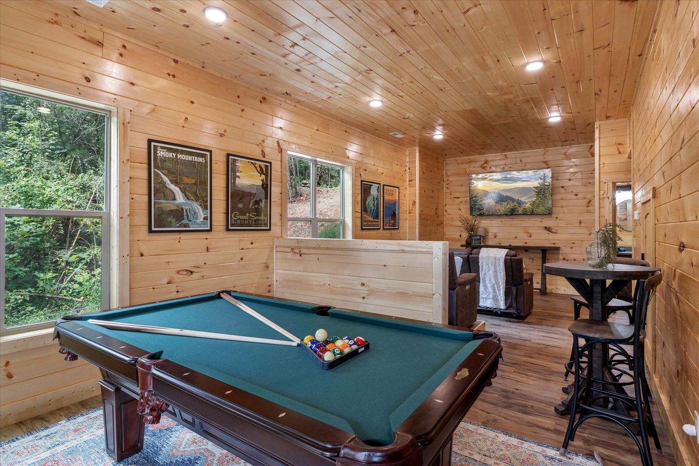 Impressive Cabin Retreat with Game Room and Beautiful Exterior Living Space in Sevierville, Tennessee