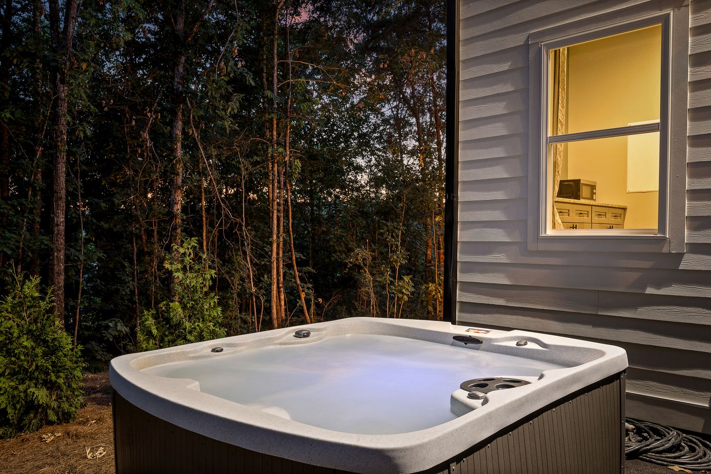 Big Elegant Cabin with Jacuzzi and Equipped Deck in Georgia