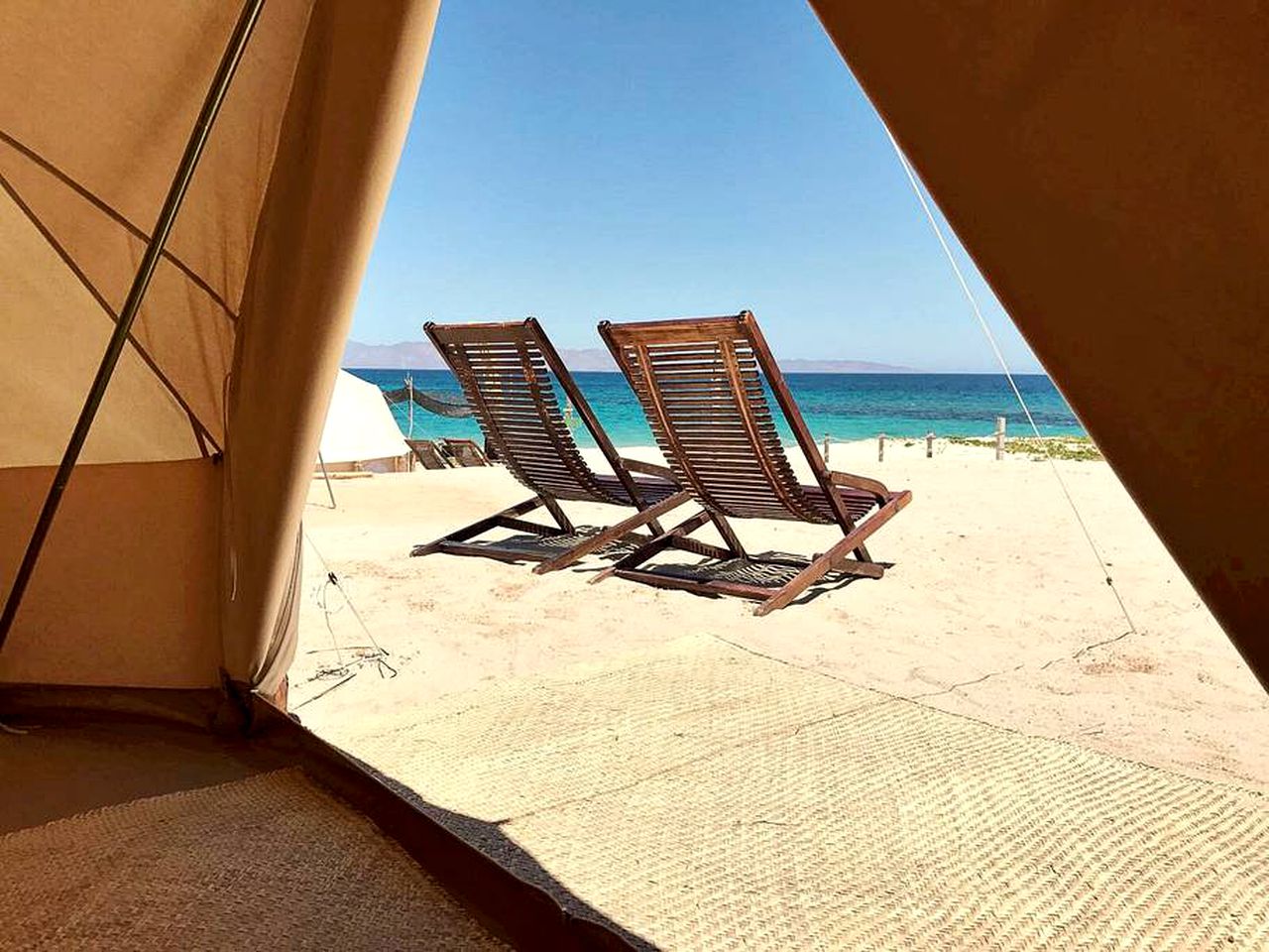 Beachfront Tent Rental for a Glamping Getaway on the Baja Peninsula near La Paz, Mexico