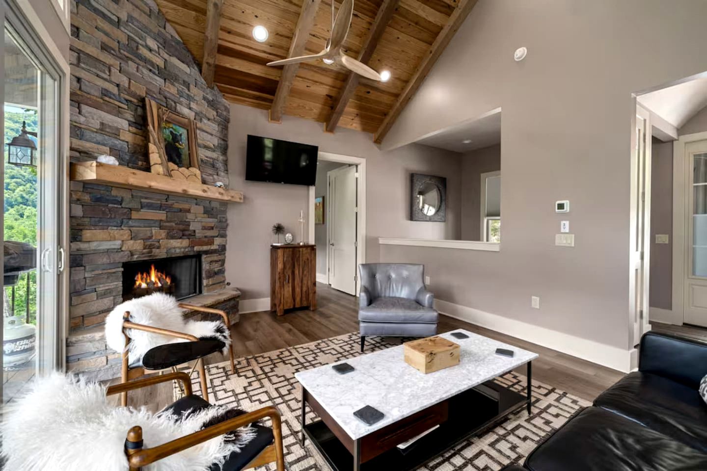 Mountain Hideaway with Waterfall Views & Relaxing Hammocks in Chimney Rock, North Carolina