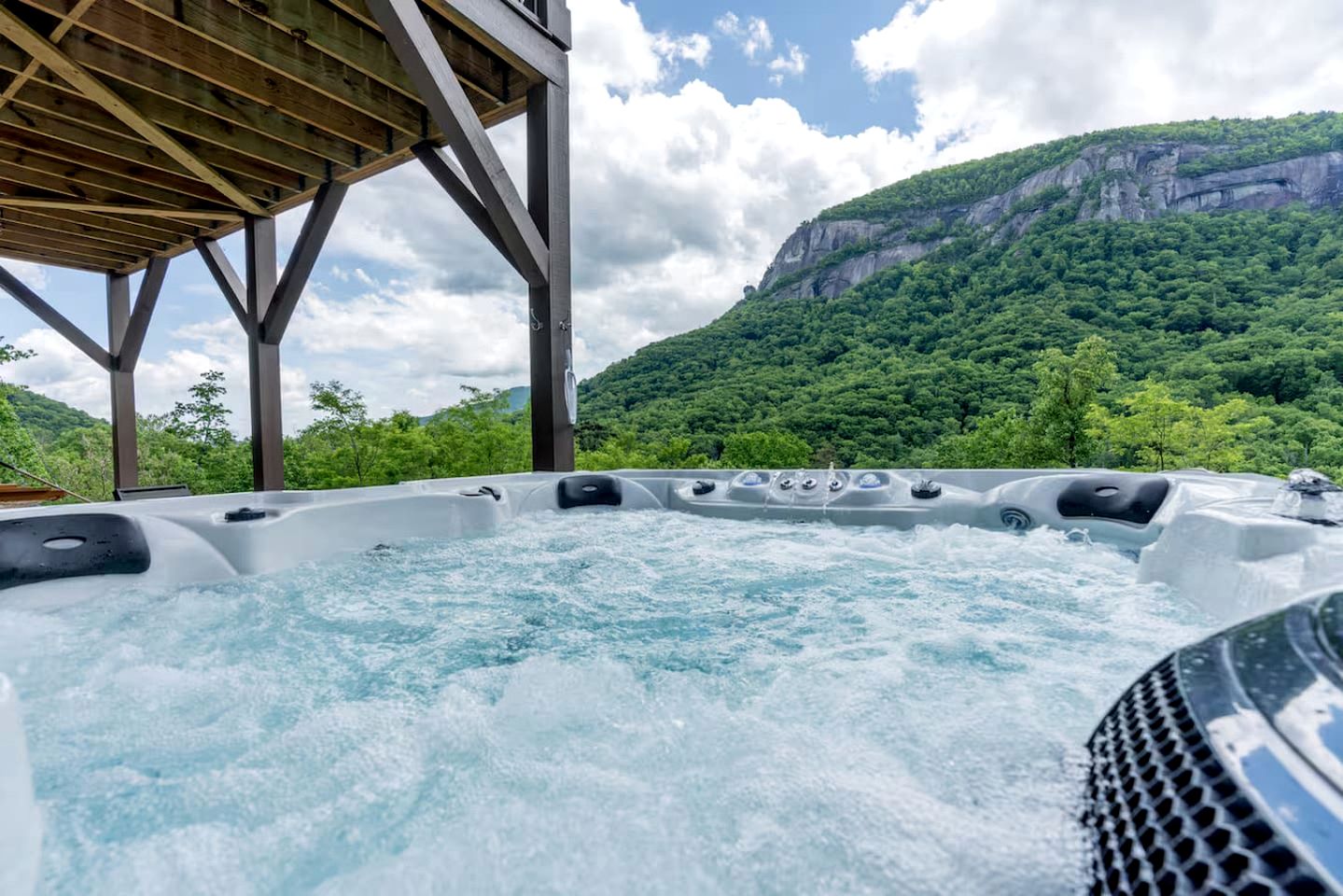 Mountain Hideaway with Waterfall Views & Relaxing Hammocks in Chimney Rock, North Carolina