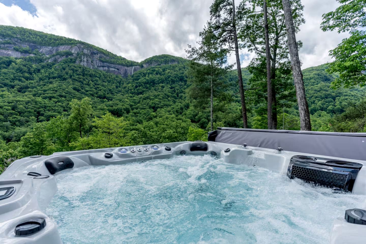 Mountain Hideaway with Waterfall Views & Relaxing Hammocks in Chimney Rock, North Carolina