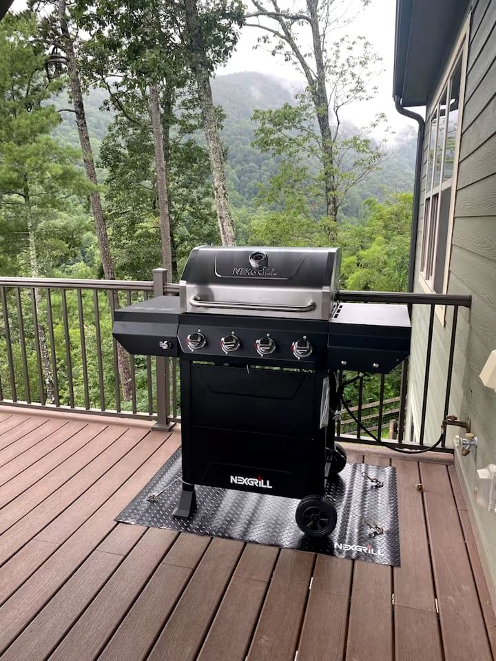 Mountain Hideaway with Waterfall Views & Relaxing Hammocks in Chimney Rock, North Carolina