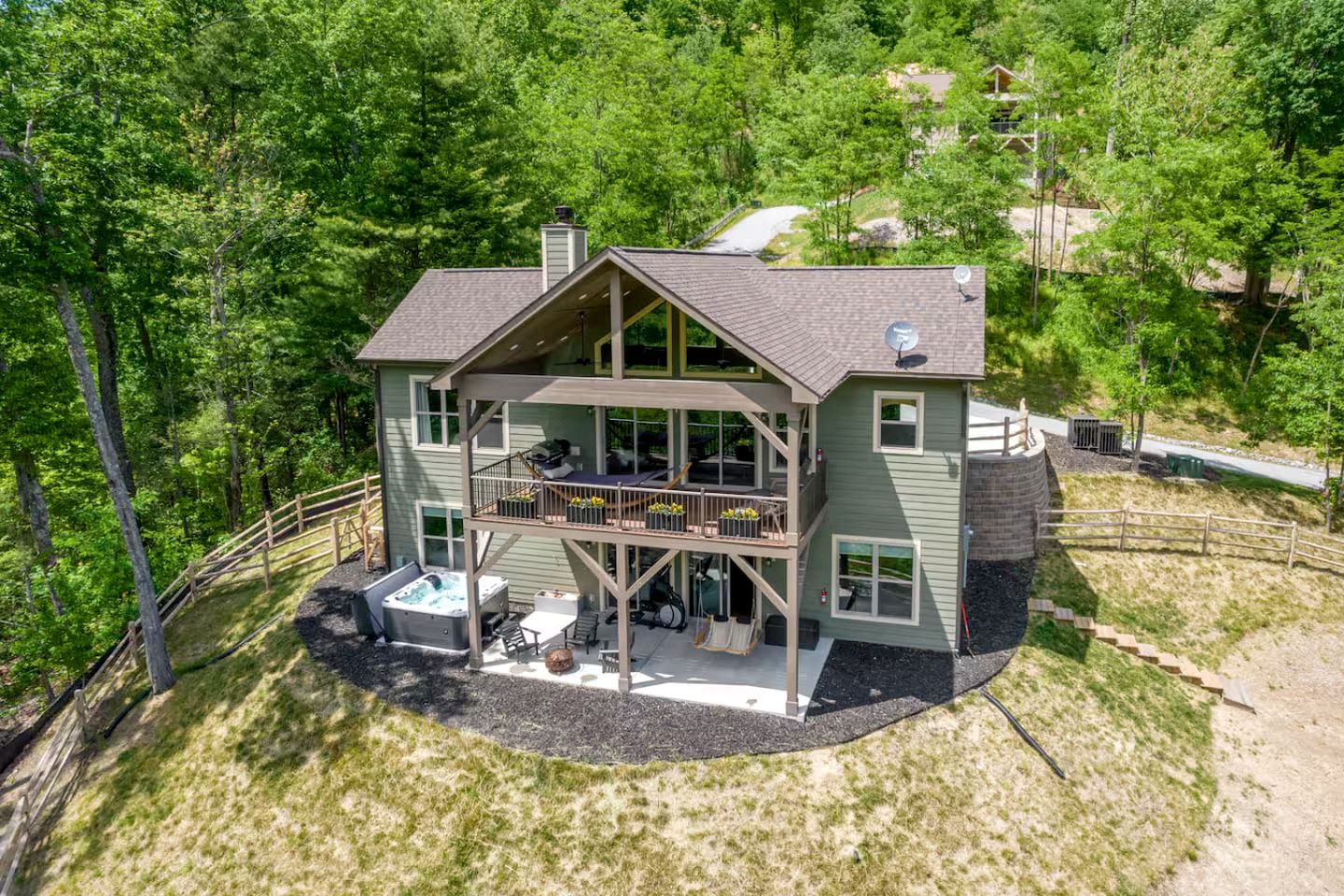 Mountain Hideaway with Waterfall Views & Relaxing Hammocks in Chimney Rock, North Carolina