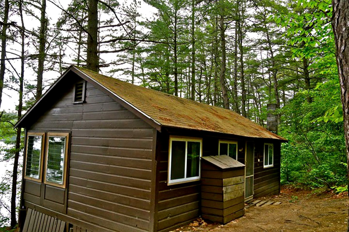 Log Cabin on the Lake near Mount Chocorua, New Hampshire