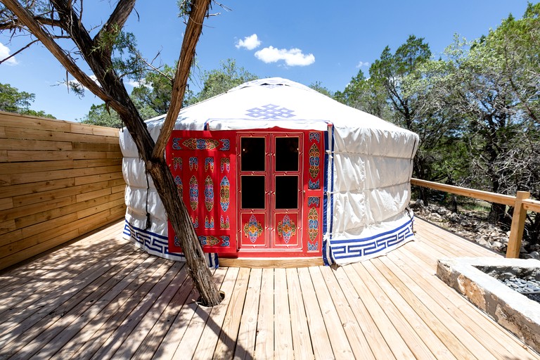 Fabulous Yurt with Hot Tub for Couples in Dripping Springs, Texas