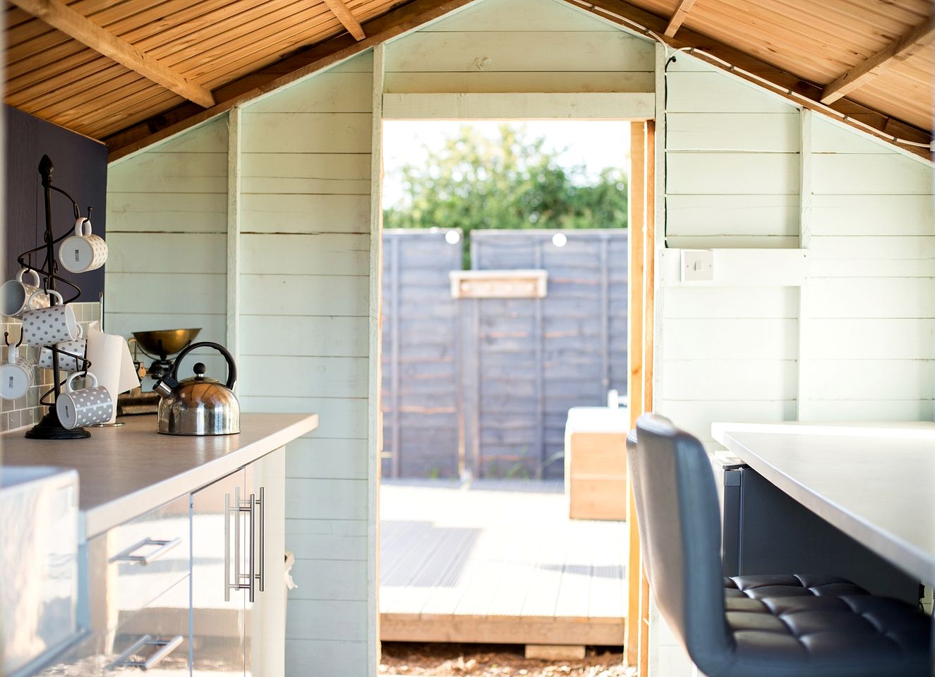 Solar-Powered Geodesic Dome with Wood-Burning Stove and an Outdoor Bath, in Othery, England