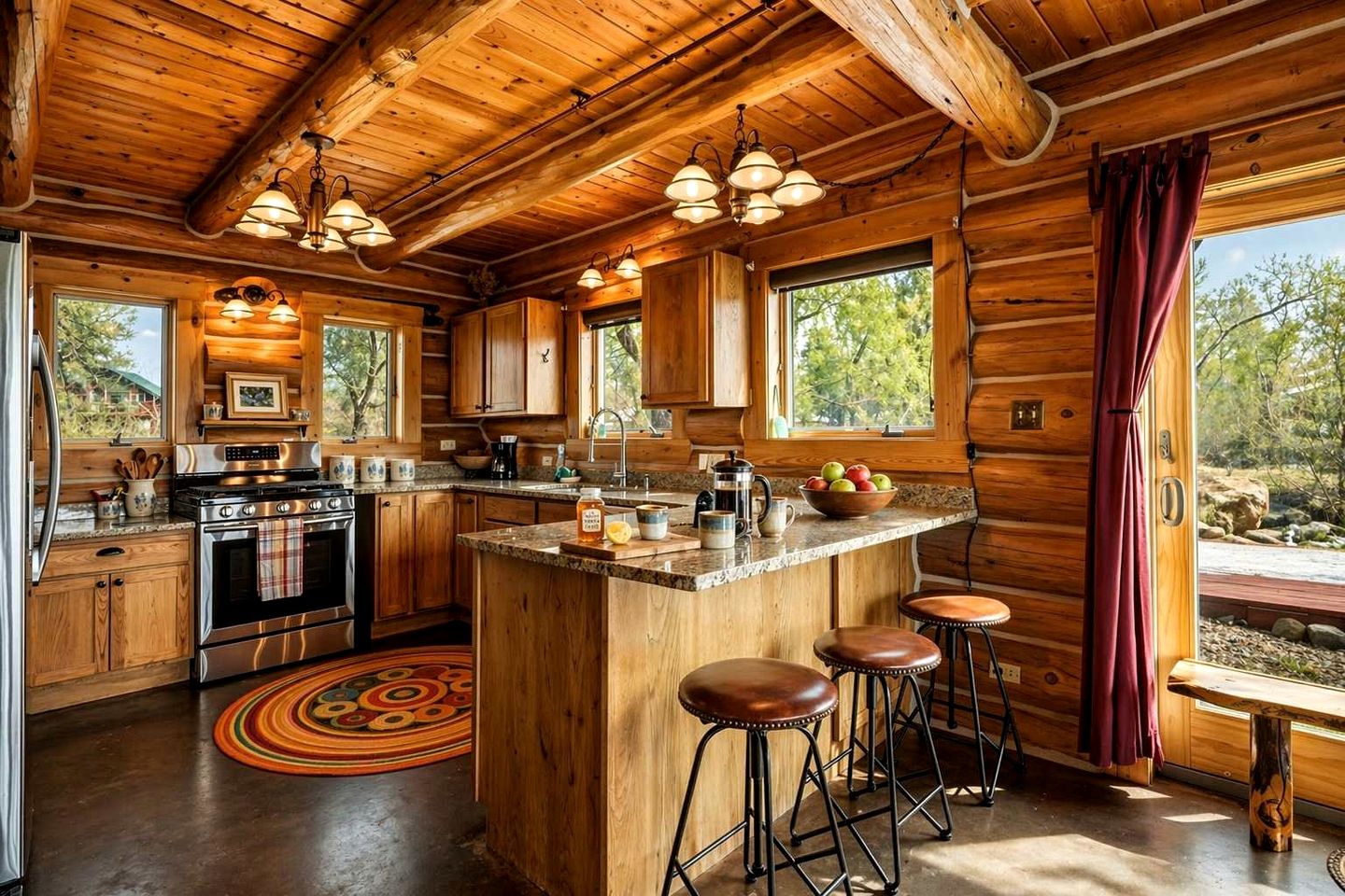 Classic Log Cabin Hideaway with Loft, Balcony & Fireplace in Buffalo, Wyoming