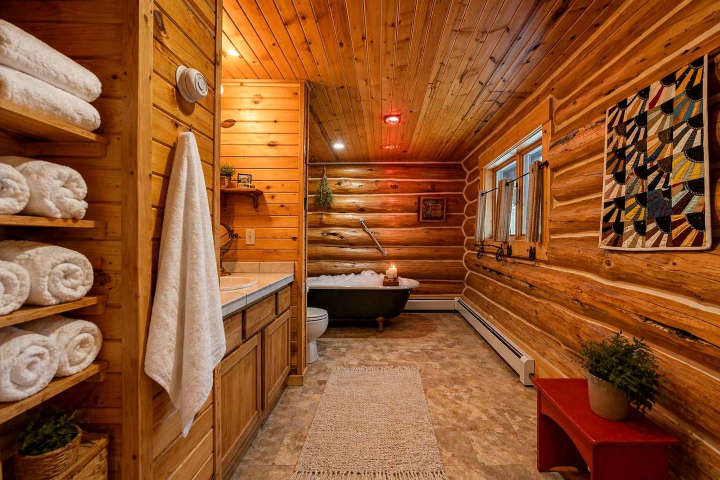 Classic Log Cabin Hideaway with Loft, Balcony & Fireplace in Buffalo, Wyoming