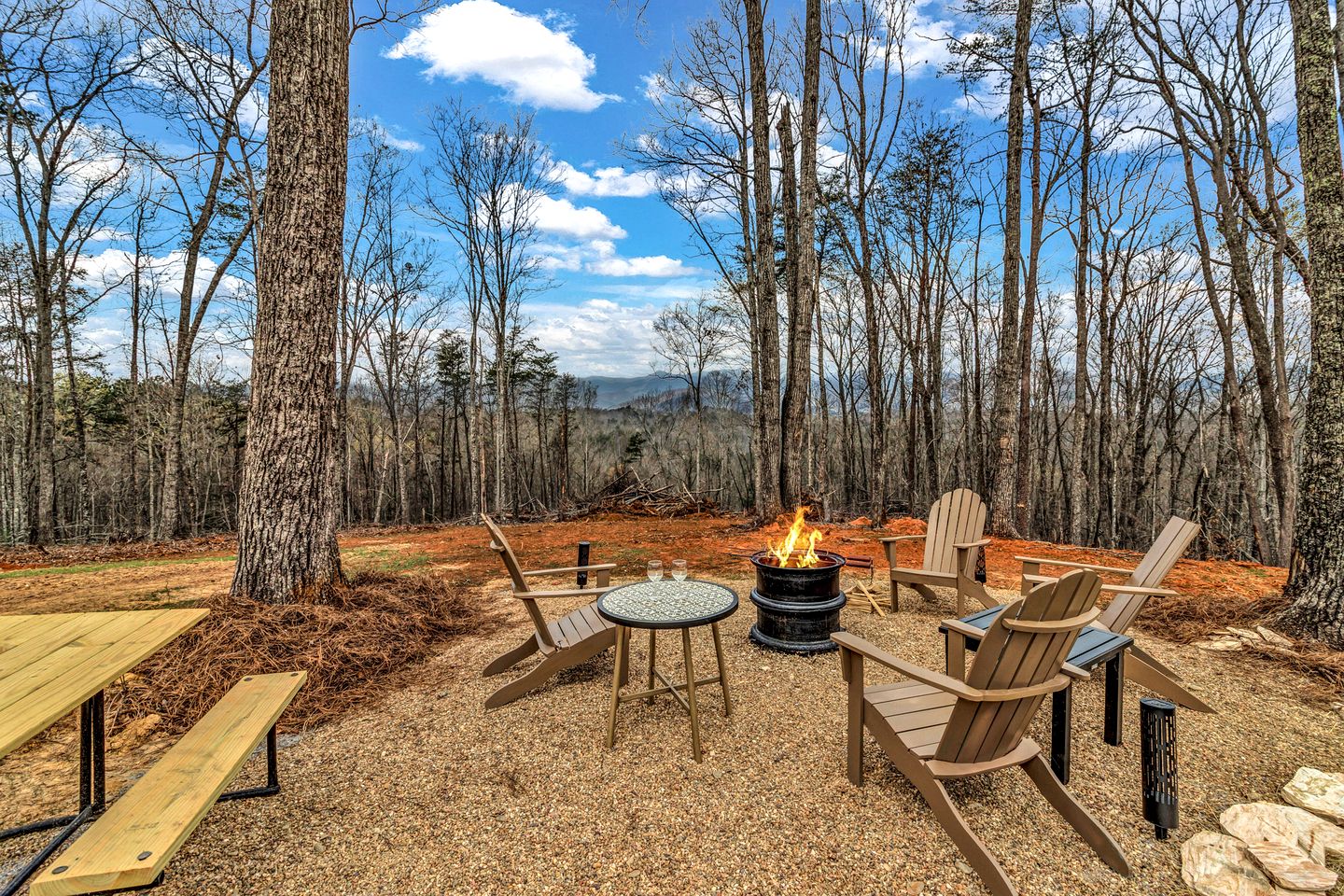 Cozy Mountain Camper Retreat with Private View Deck & Fire Pit in Old Fort, North Carolina