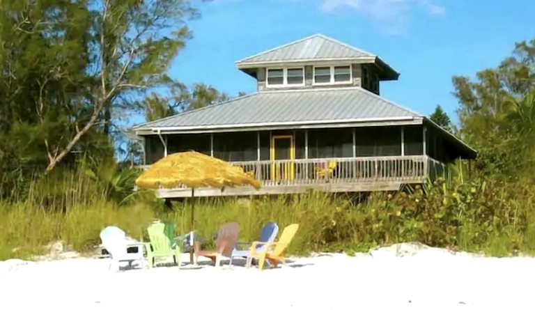 Secluded Beachfront Island Home with Hammocks and Tiki Hut on Little Gasparilla Island, Florida