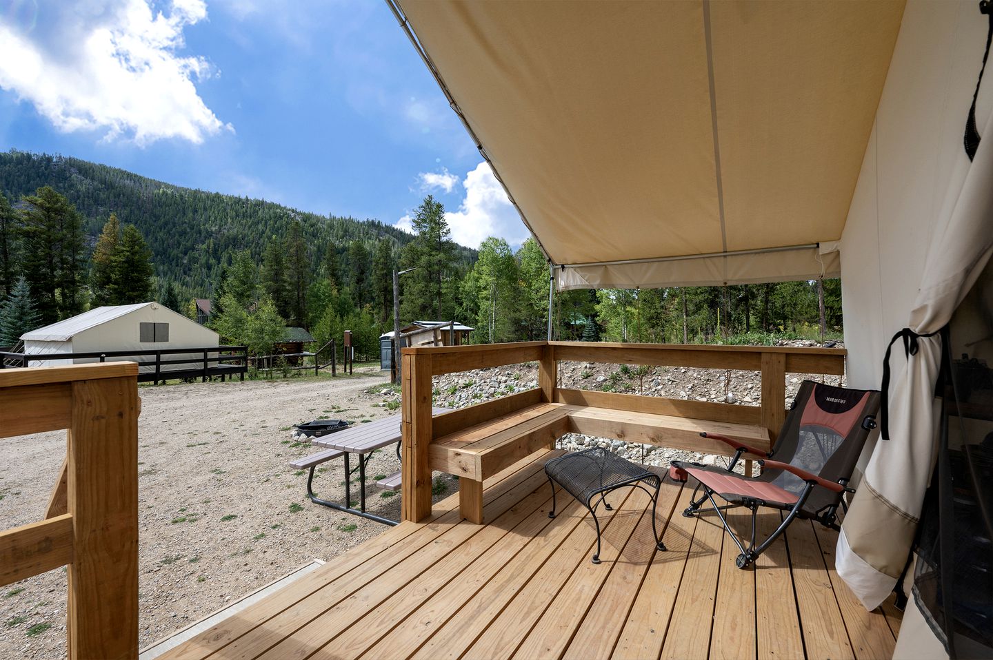 Colorado Glamping in Granby, in this Fully-Equipped Safari Tent Rental