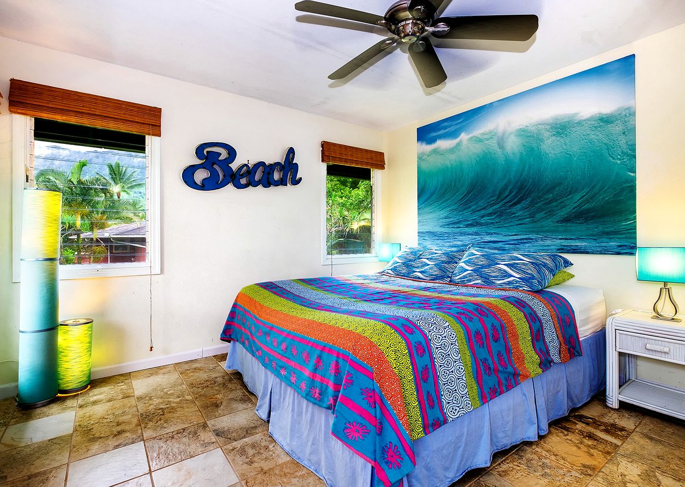 Colorful Elevated Cabin with Wi-Fi near Anini Beach, Kauai, Hawaii