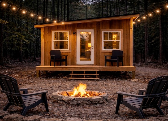 Modern Rustic Tiny Home Surrounded by Peaceful Pines in Boles, Arkansas