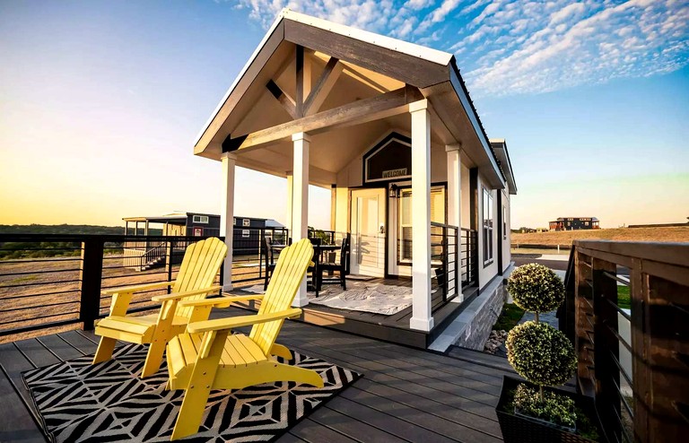 Delightful Tiny Home Retreat with Resort-Style Pool Near Fredericksburg, TX