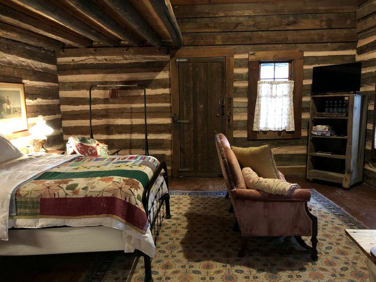 Log Cabin Rental on a Farm in Historic Washington State Park, Arkansas