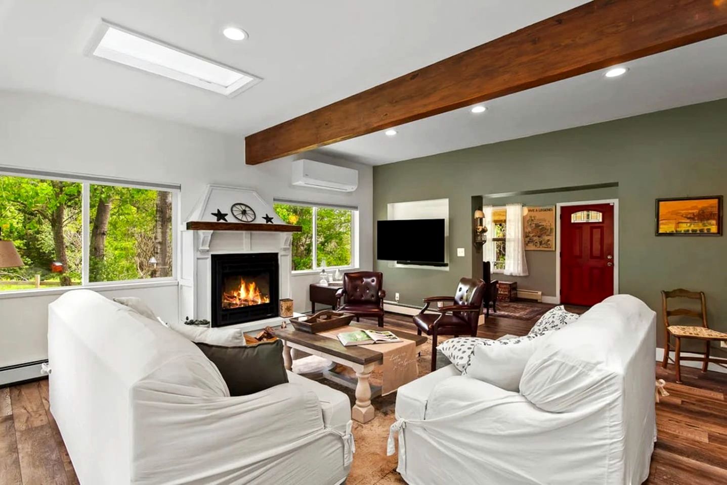 Elegant Farmhouse Getaway with Meadow Views & Outdoor Space in Treadwell, New York