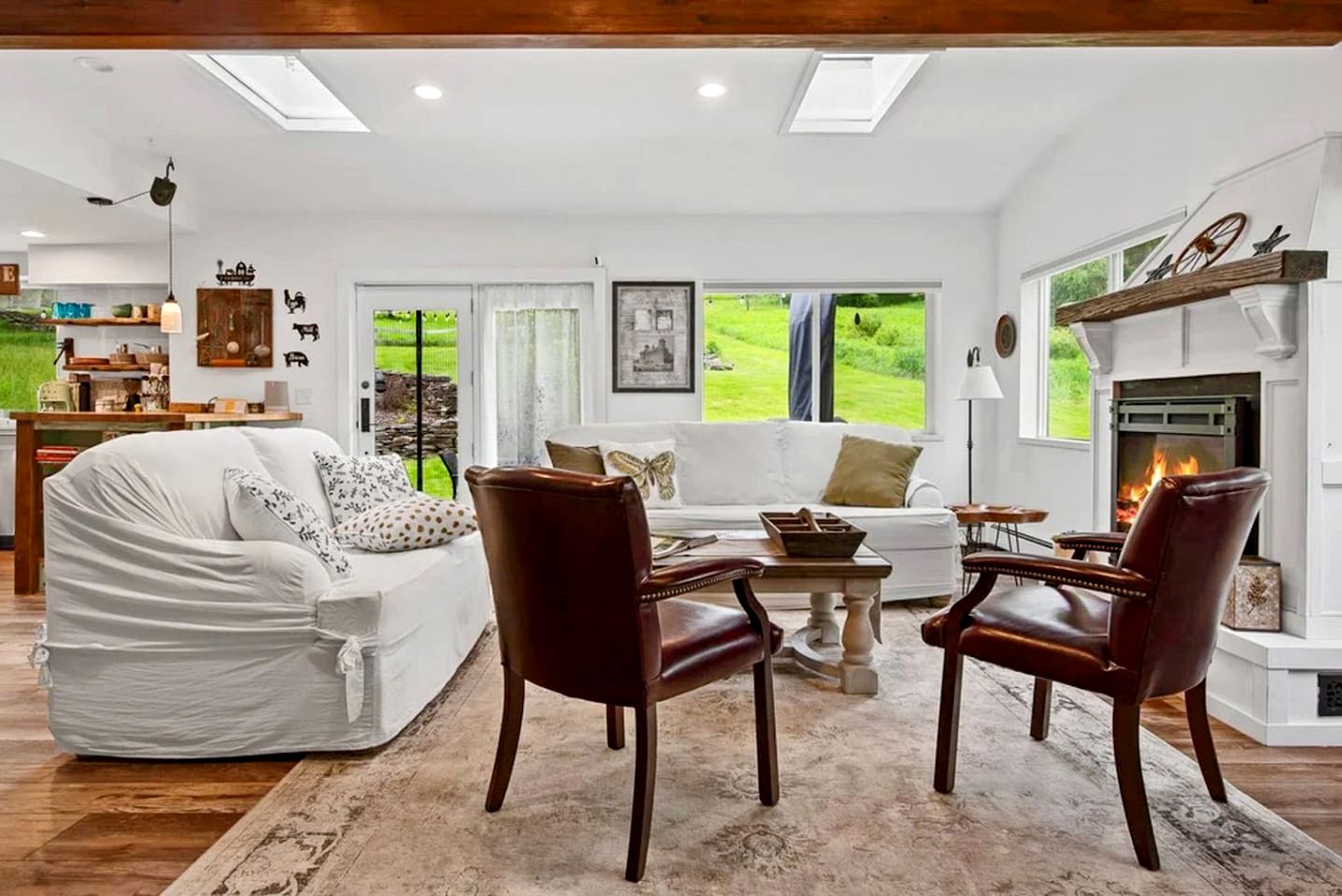 Elegant Farmhouse Getaway with Meadow Views & Outdoor Space in Treadwell, New York