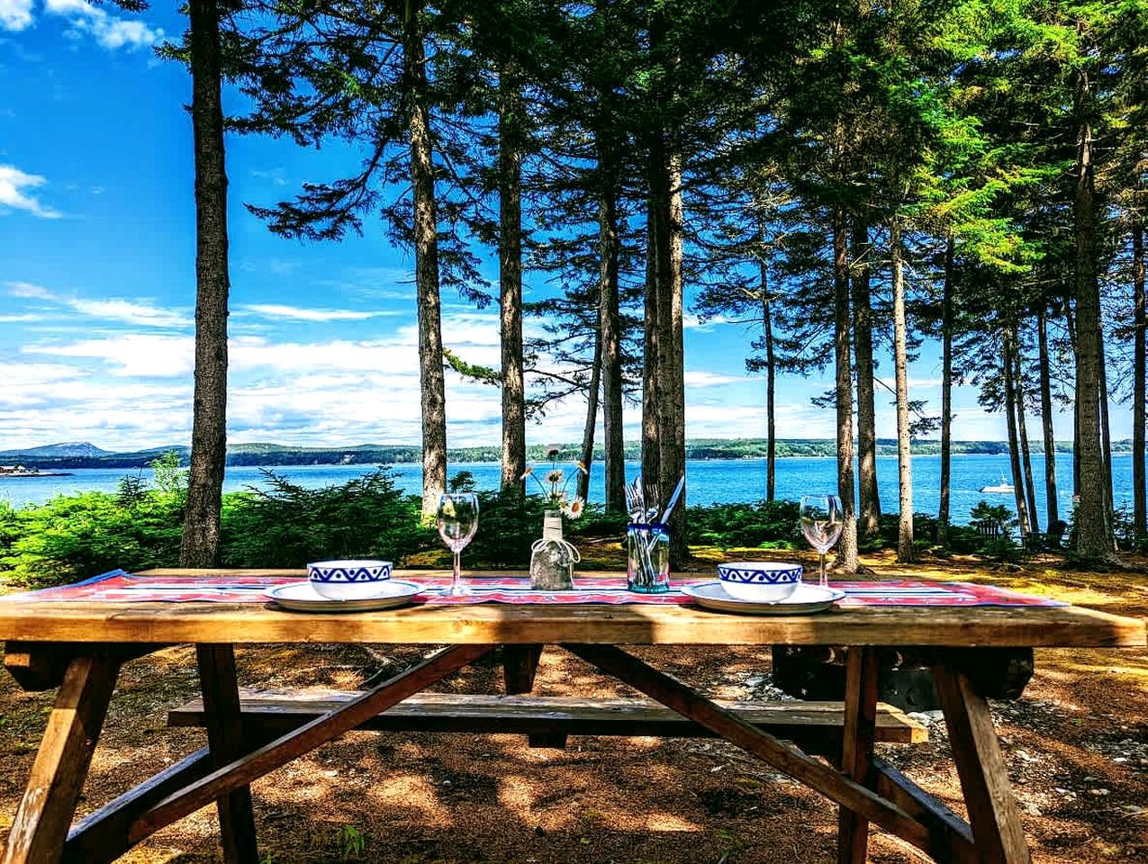 Romantic Waterfront Cottage with Private Beach & Fireplace Near Hancock, Maine