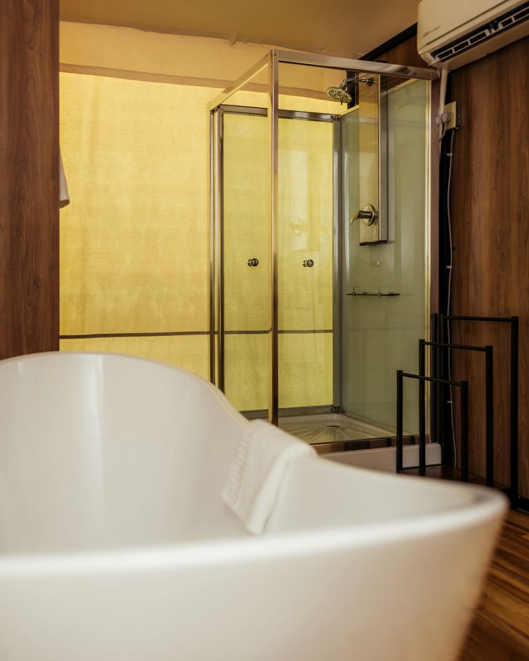 Embrace Nature in this Tent with Swimming Pool in Fredericksburg, Texas