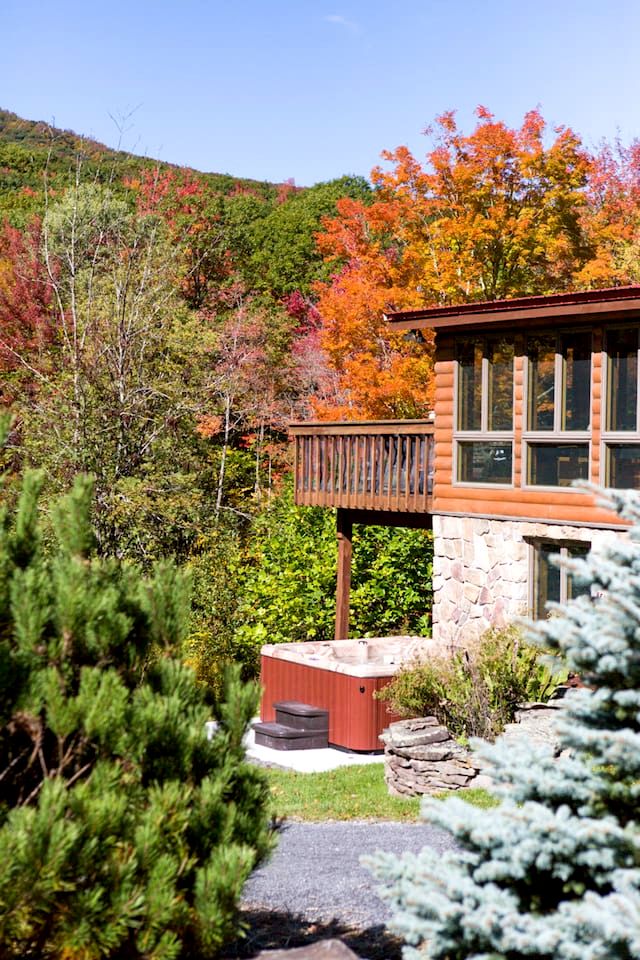 Rustic-Chic Escape with Hot Tub, Fire Pit & Scenic Views in Pine Hill, New York