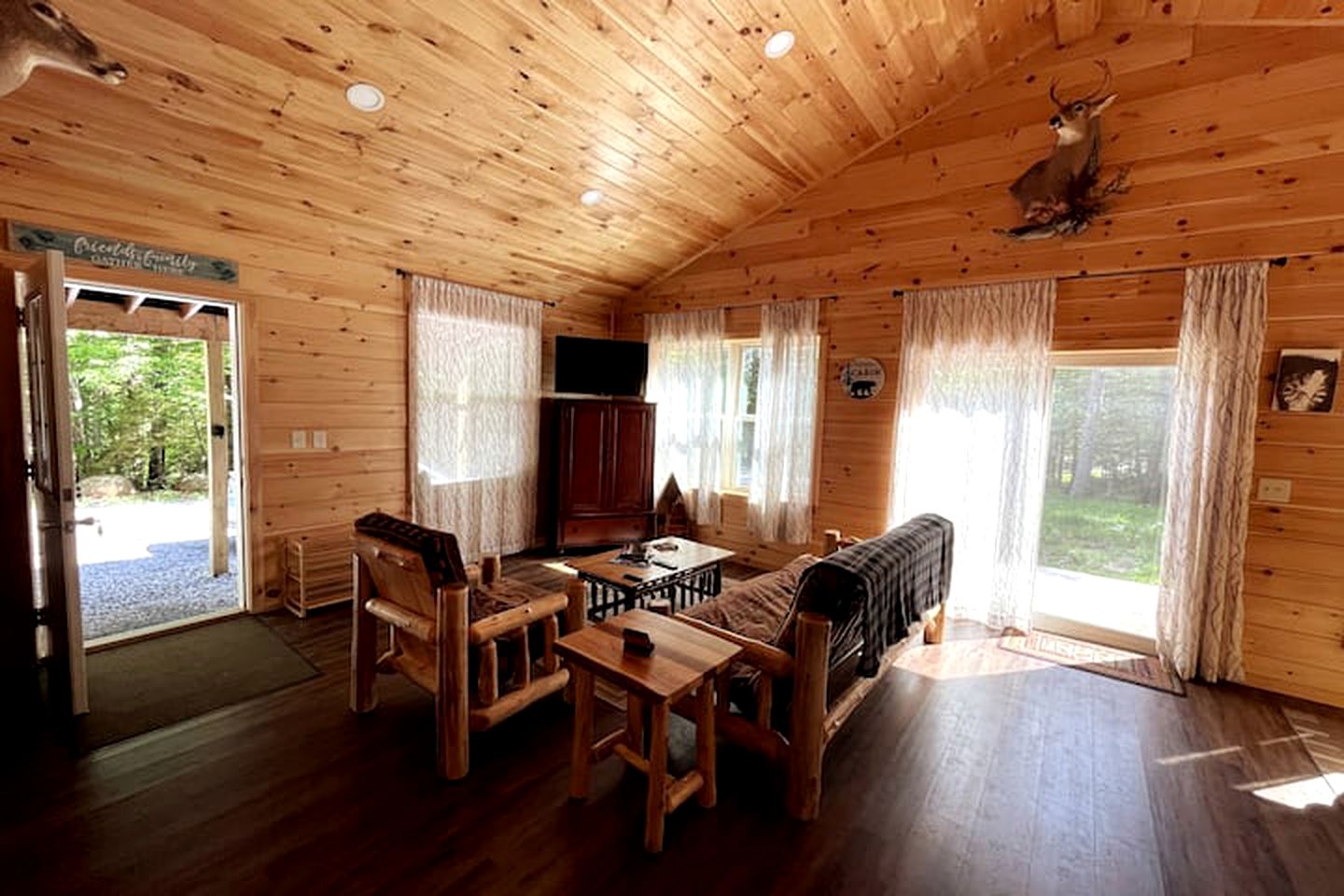 Cozy Adirondack Cabin Nestled in the Forest Only Footsteps Away From Big Moose Lake, New York