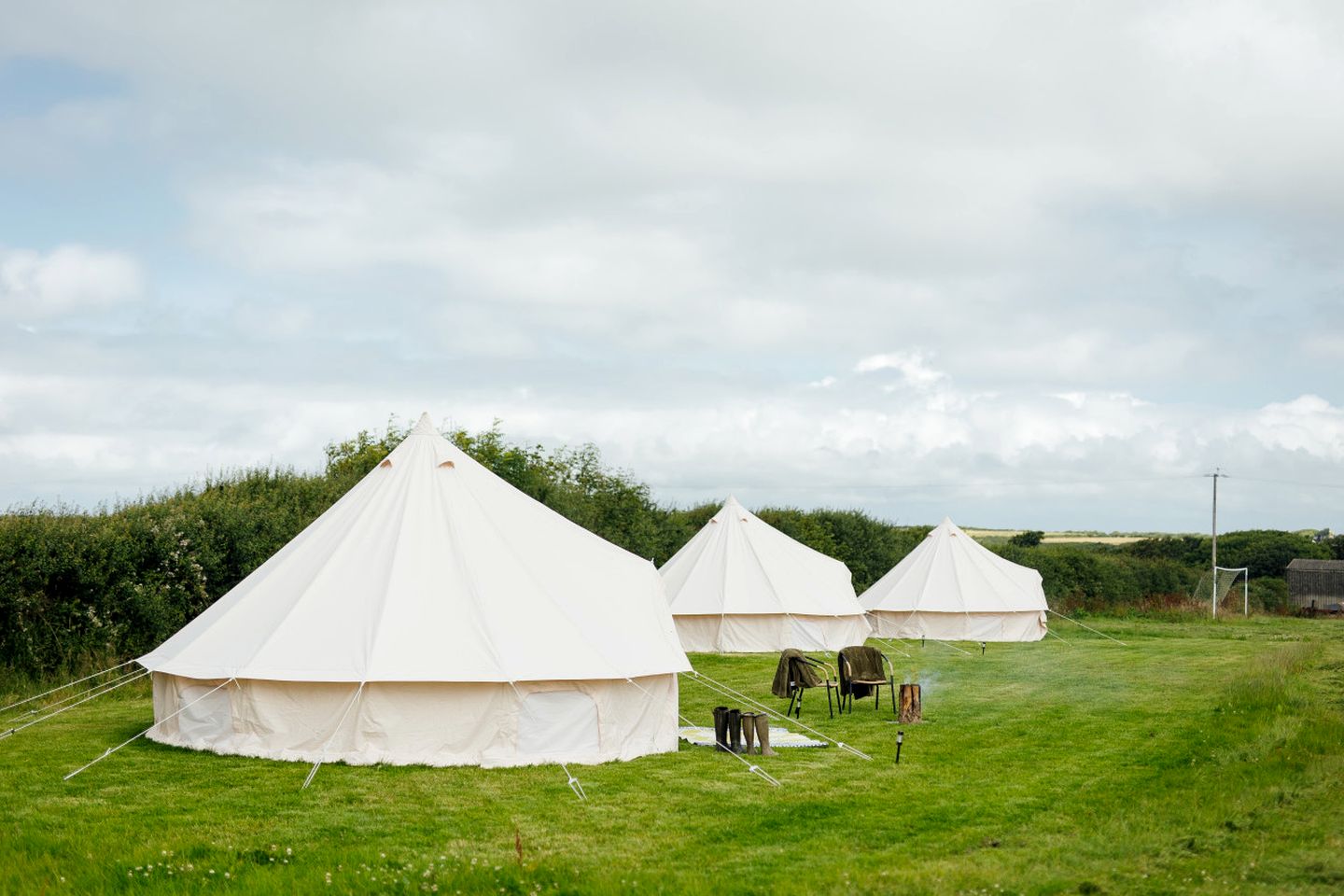 Cozy Bell Tent with Barbecue and Fire Pit in Haverfordwest, Wales