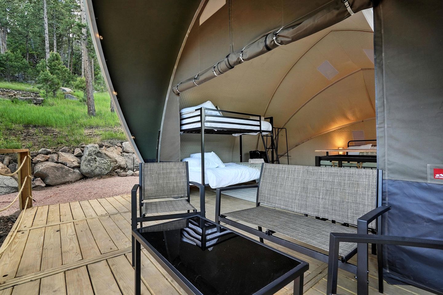 Secluded Glamping Retreat with Forest Views Near Mount Rushmore in the Black Hills, South Dakota