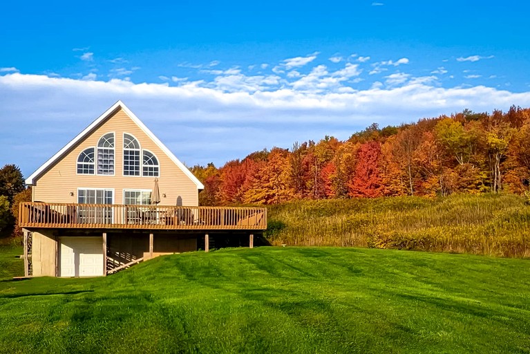 Serene Getaway on Private Land with Panoramic Views in Walton, New York
