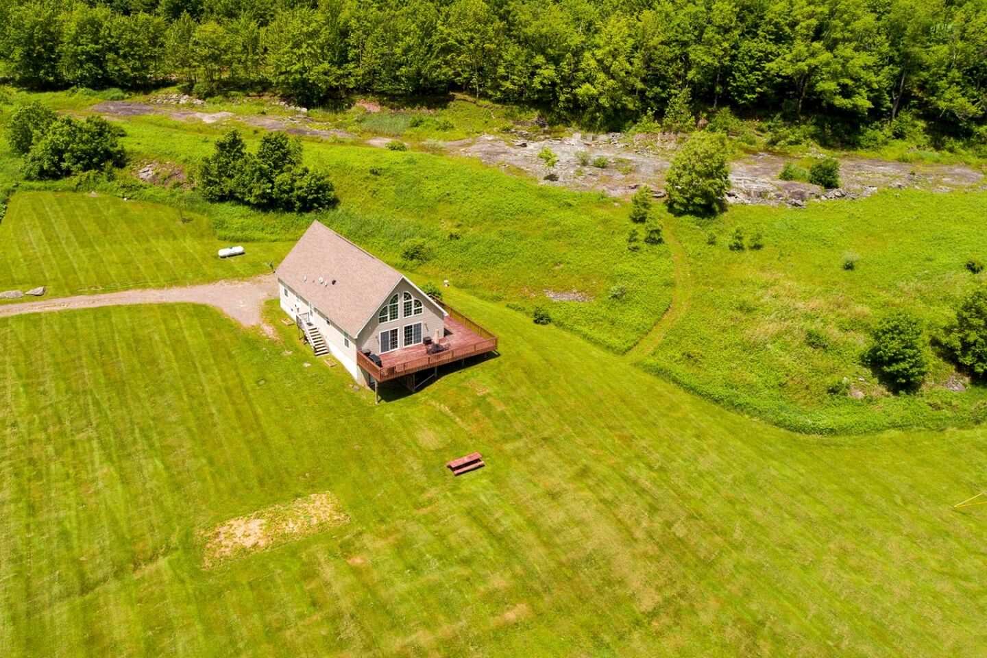 Serene Getaway on Private Land with Panoramic Views in Walton, New York