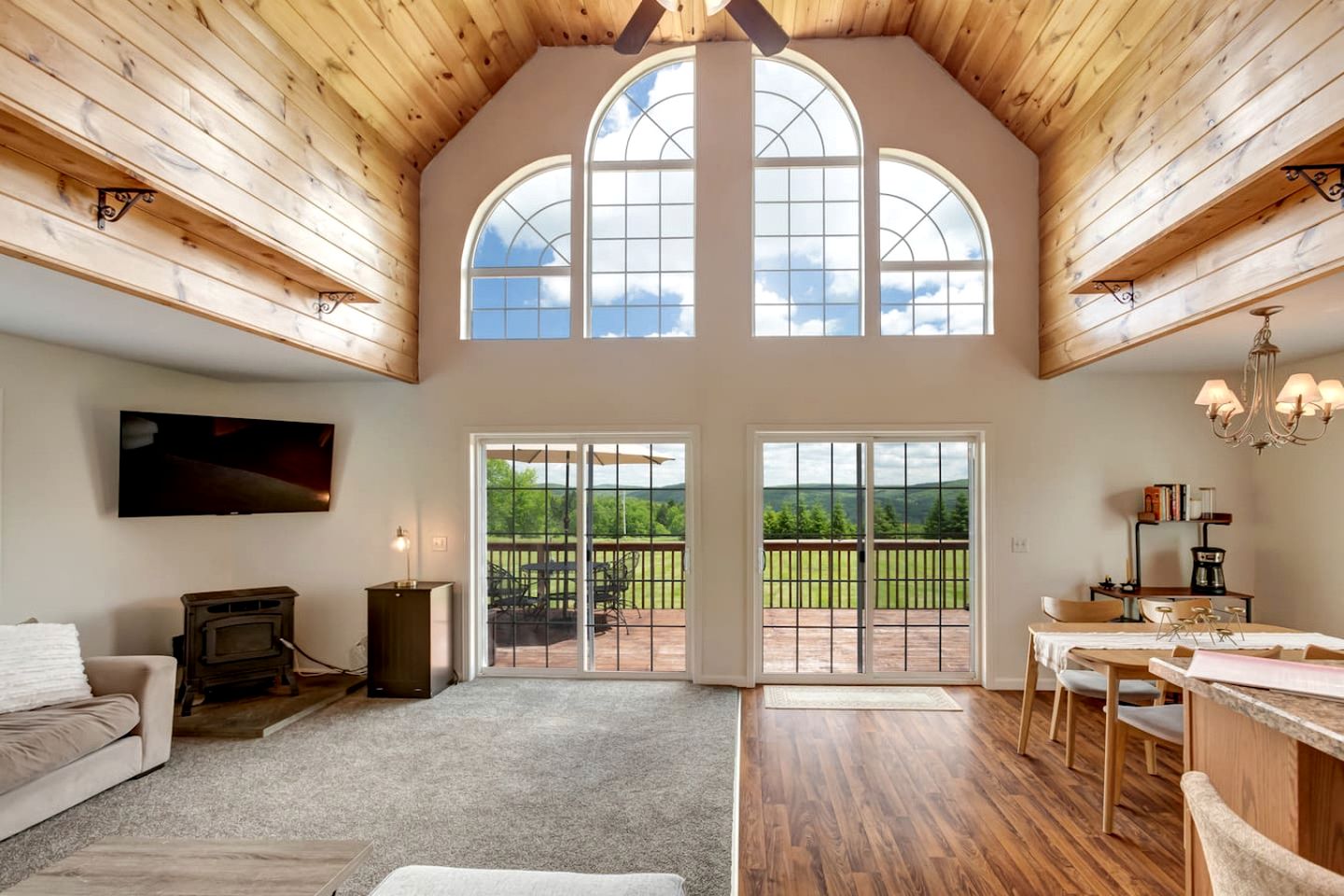 Serene Getaway on Private Land with Panoramic Views in Walton, New York