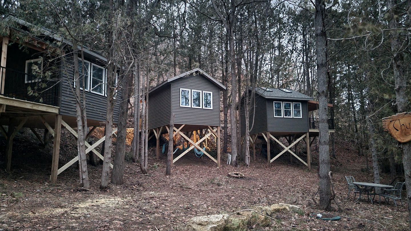 Cozy Up in this Cute Cabin Treehouse with Views of the Bluff Woodlands, Minnesota