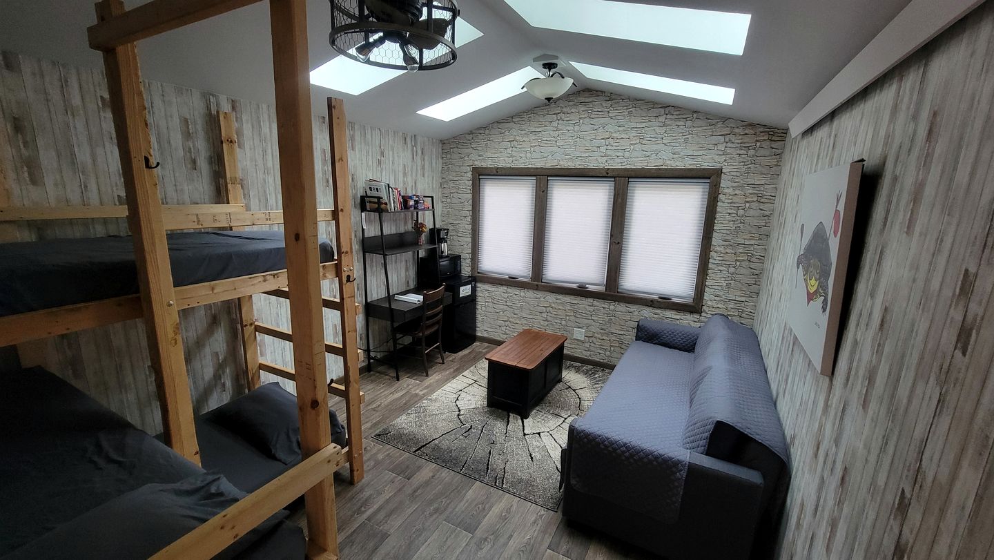 Cozy Up in this Cute Cabin Treehouse with Views of the Bluff Woodlands, Minnesota