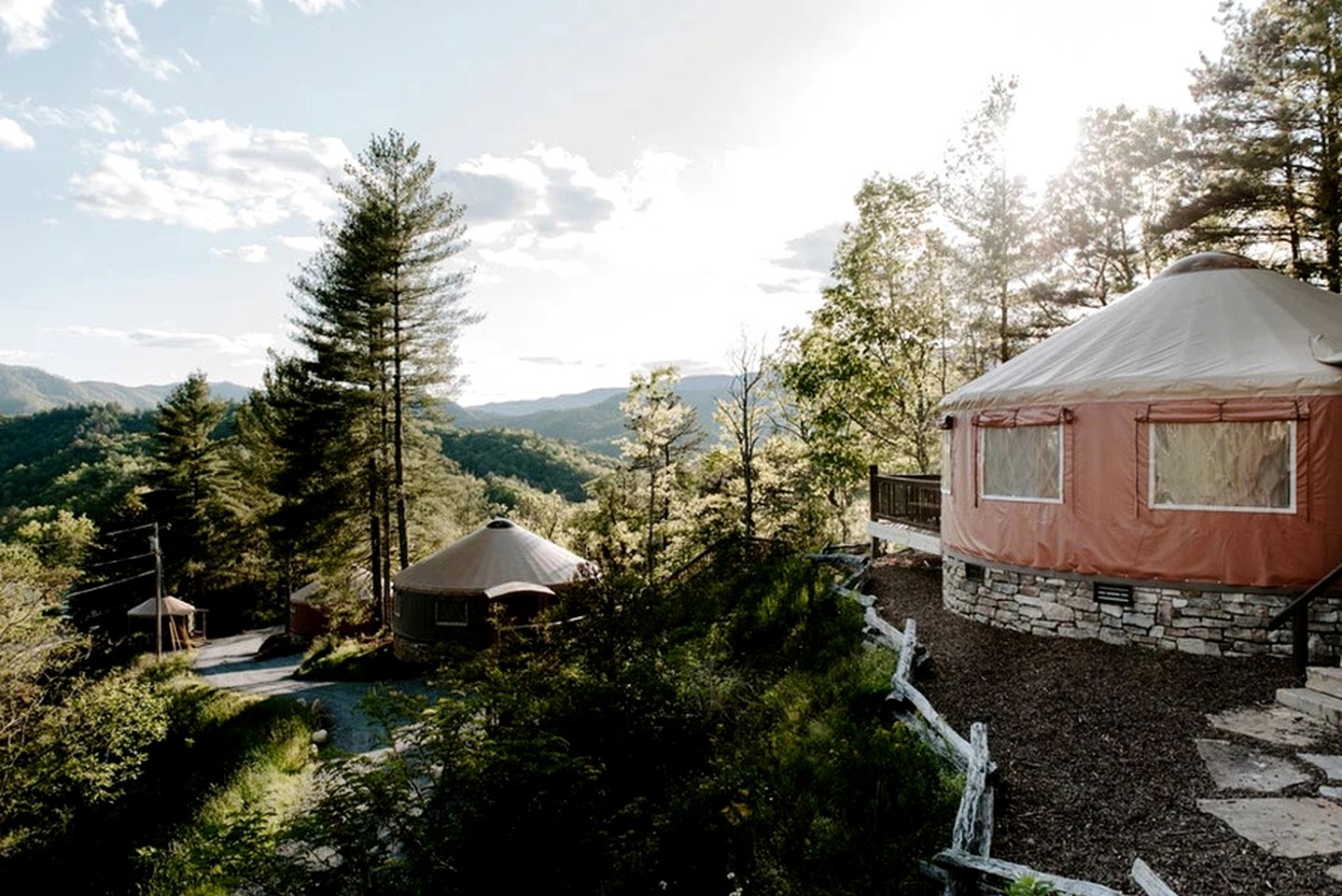 Yurts (United States of America, Bryson City, North Carolina)