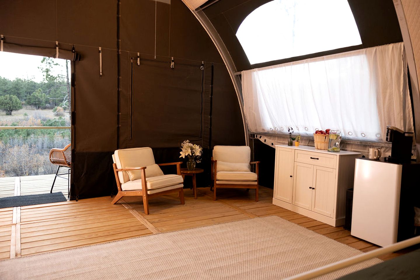 Cozy Glamping Tent with Heritage Orchard & Farm Animals near Mountainair in Torreon, New Mexico