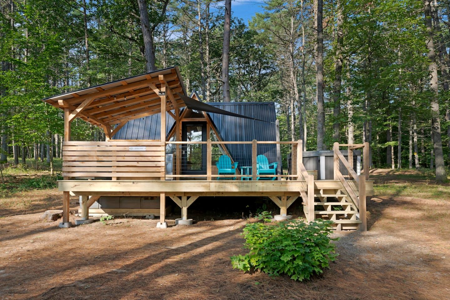 Cozy Romantic A-Frame Escape with Hot Tub in Oxford, Maine