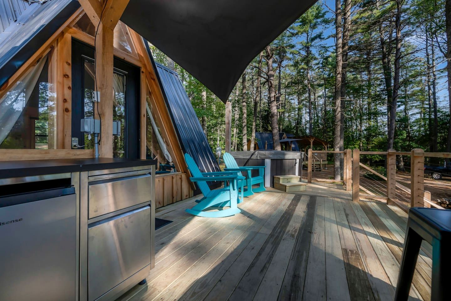 Cozy Romantic A-Frame Escape with Hot Tub in Oxford, Maine